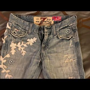 7 for all mankind embellished jeans